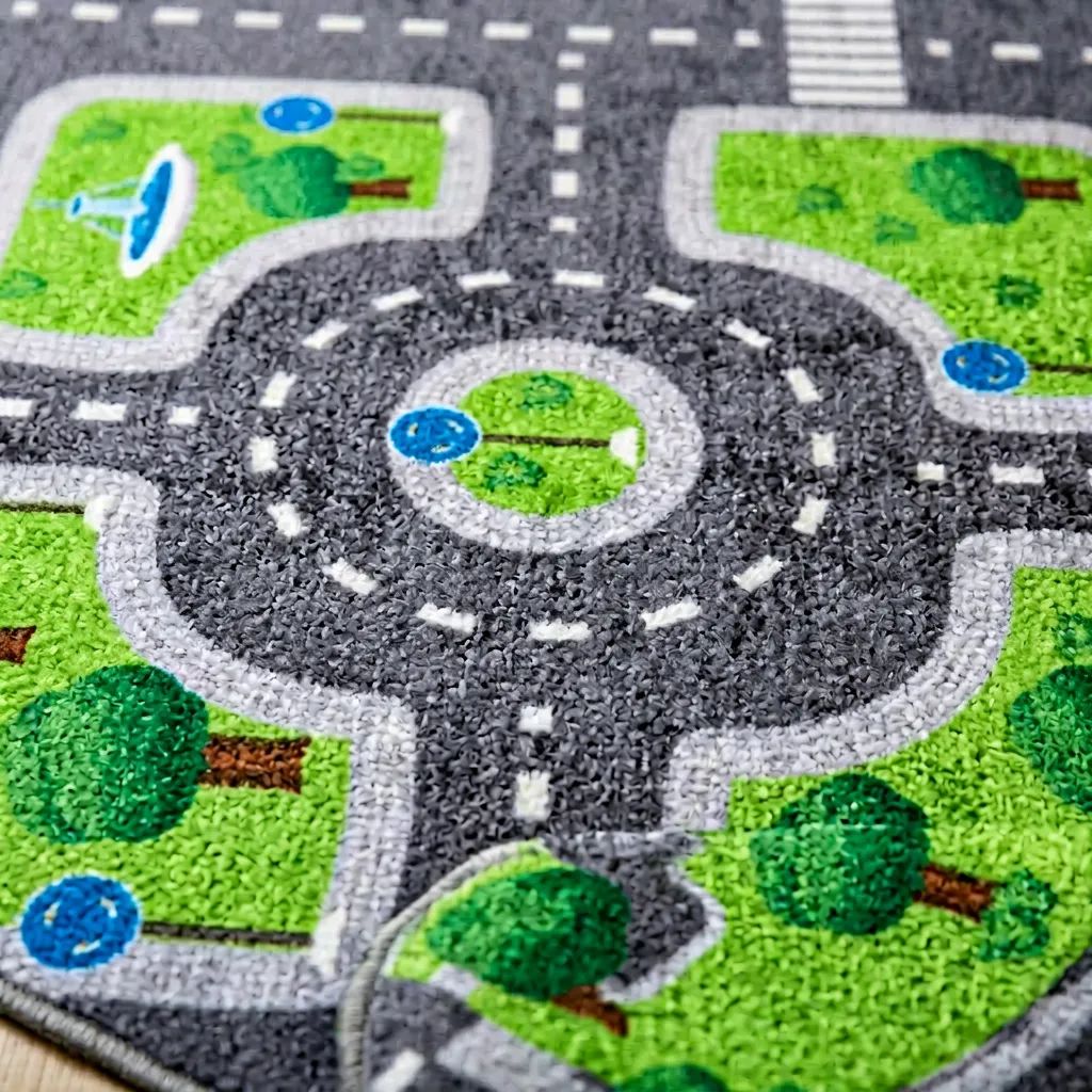 Trafik Temalı Oyun Halısı Alternatif